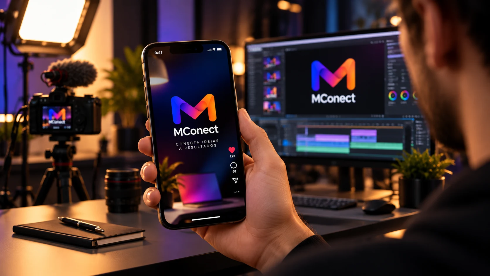 Produção audiovisual e conteúdo digital com a identidade MConect